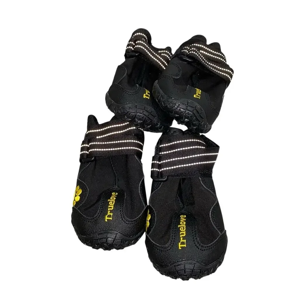 Truelove Dog Shoes Size 7 All Weather Boots Black Set of 4 NWT‎